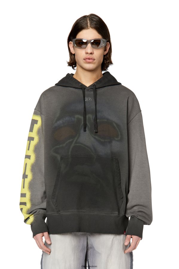 ch Diesel Hommes s-macs-capot-h1 noir 0R48H8164 vêtements