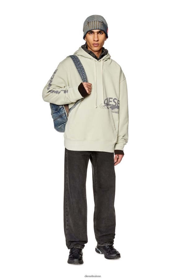 ch Diesel Hommes s-macs-capot-l1 gris clair 0R48H8141 vêtements