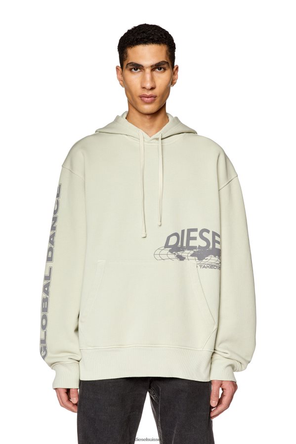 ch Diesel Hommes s-macs-capot-l1 gris clair 0R48H8141 vêtements