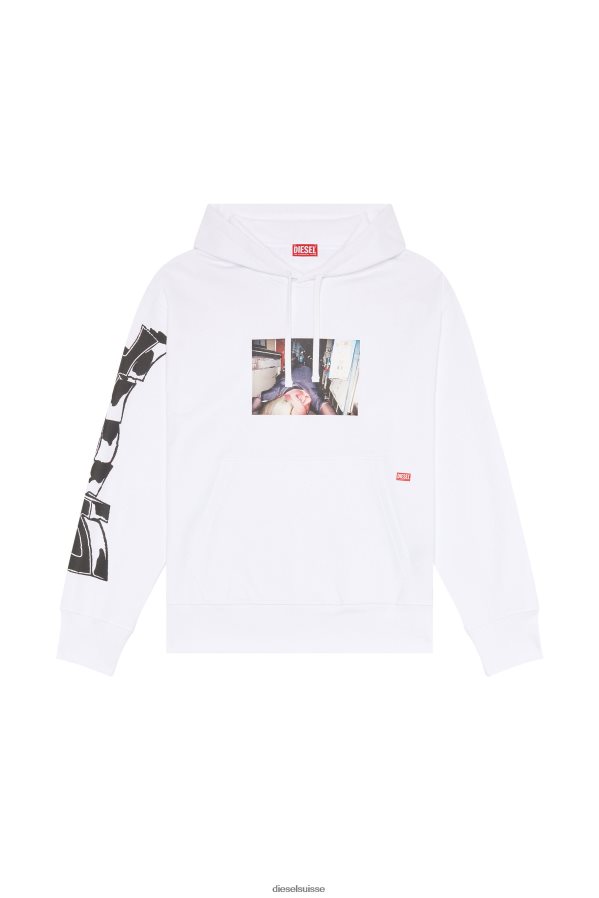 ch Diesel Hommes s-macs-capot-l3 blanc 0R48H8127 vêtements