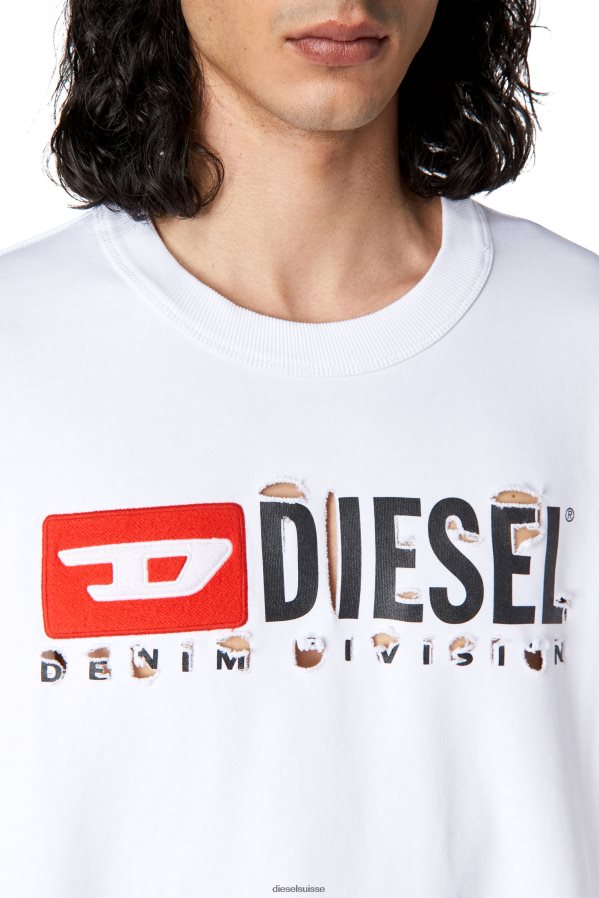 ch Diesel Hommes s-macs-divstroyed blanc 0R48H8160 vêtements