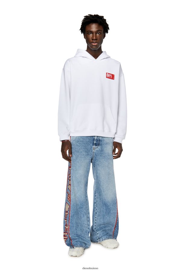 ch Diesel Hommes s-nlabel-hotte blanc 0R48H8133 vêtements