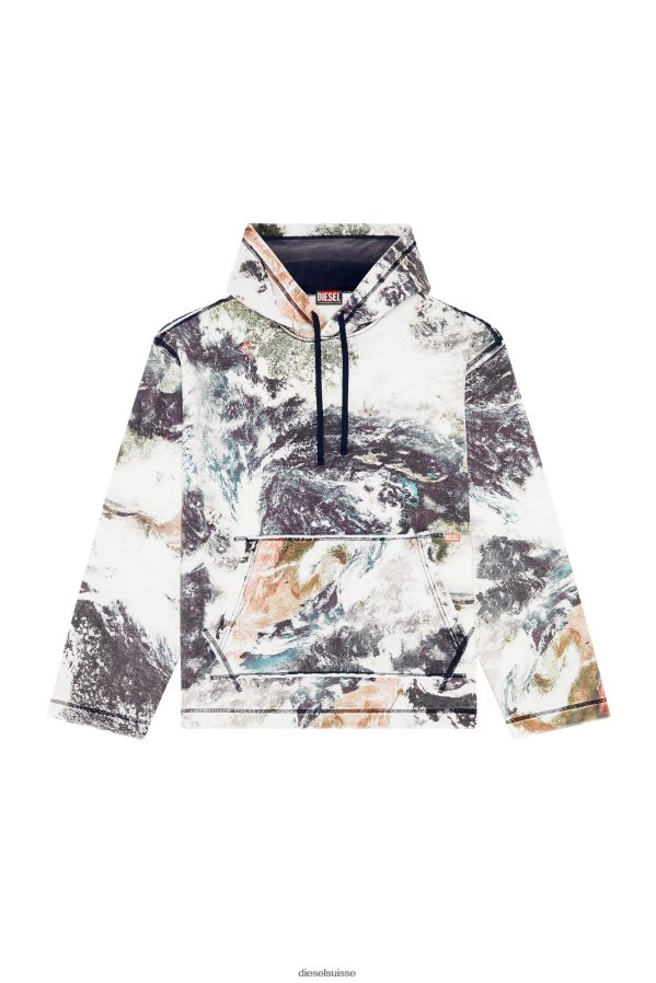 ch Diesel Hommes s-pay-hood-l1 blanc noir 0R48H8135 vêtements