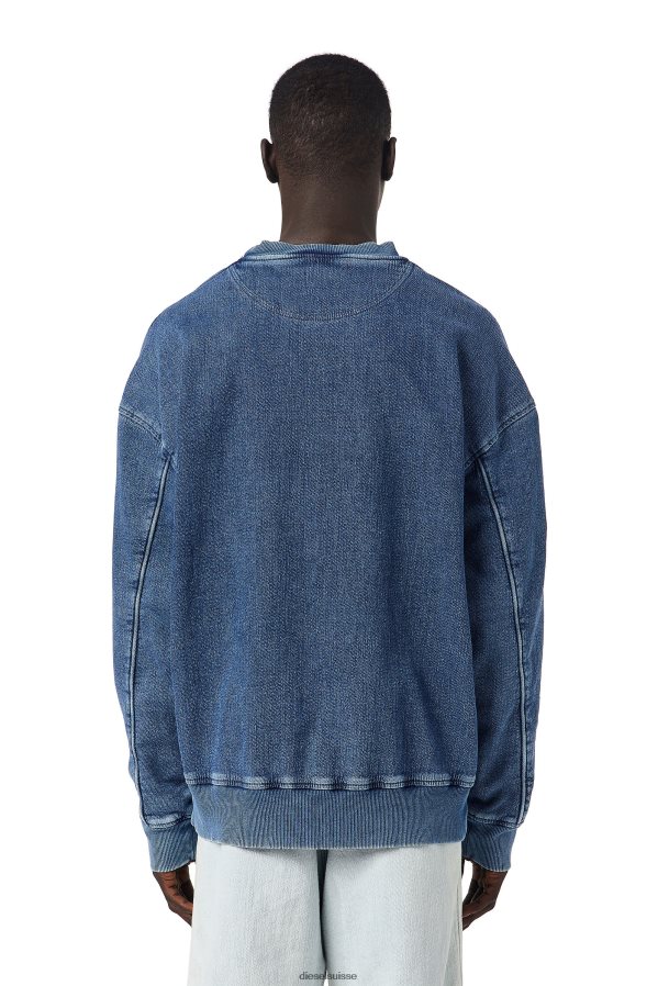 ch Diesel Hommes sweat en jean d-krib bleu moyen 0R48H8152 vêtements