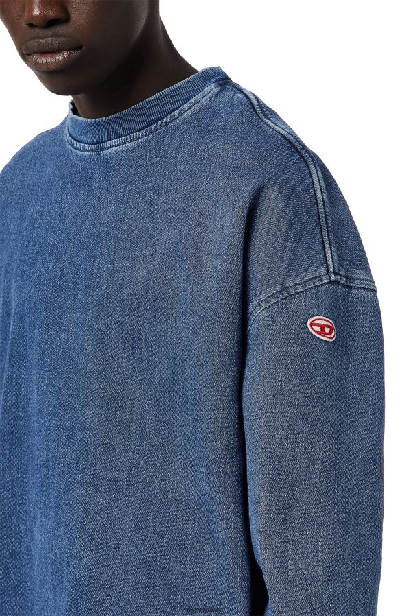 ch Diesel Hommes sweat en jean d-krib bleu moyen 0R48H8152 vêtements