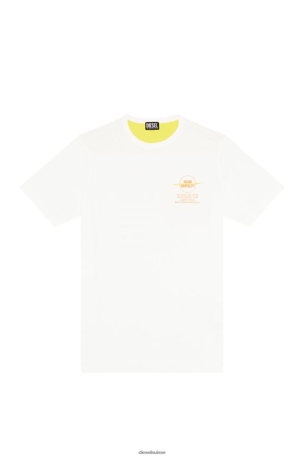 ch Diesel Hommes pochette en t blanc 0R48H8222 vêtements