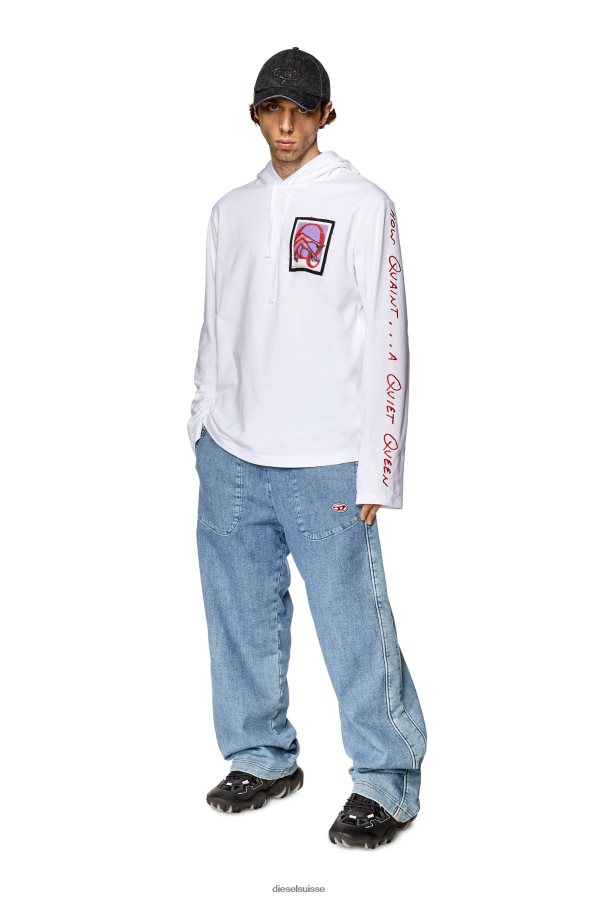 ch Diesel Hommes pr-t-crane-ls-capot blanc 0R48H8271 vêtements