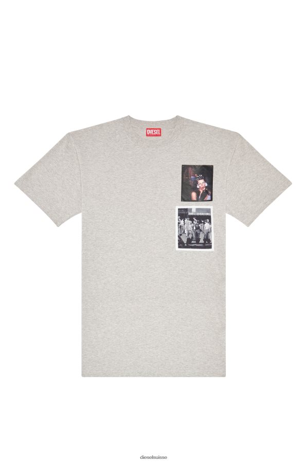 ch Diesel Hommes pr-t-nlabel-23 gris 0R48H8251 vêtements