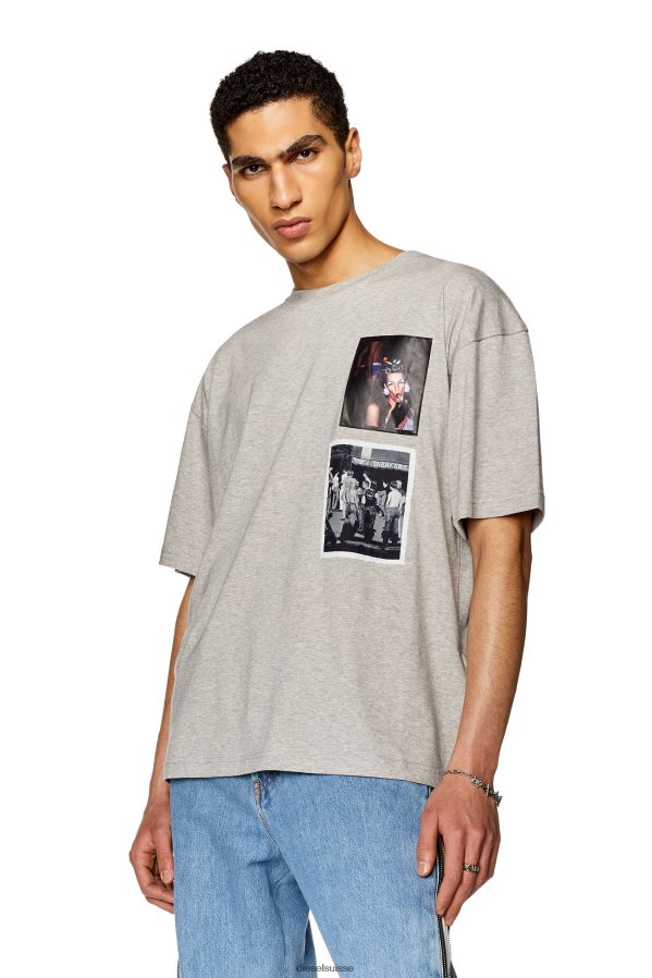 ch Diesel Hommes pr-t-nlabel-23 gris 0R48H8251 vêtements