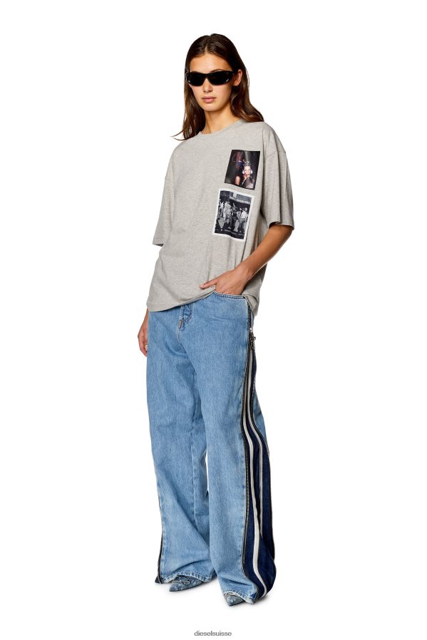 ch Diesel Hommes pr-t-nlabel-23 gris 0R48H8251 vêtements