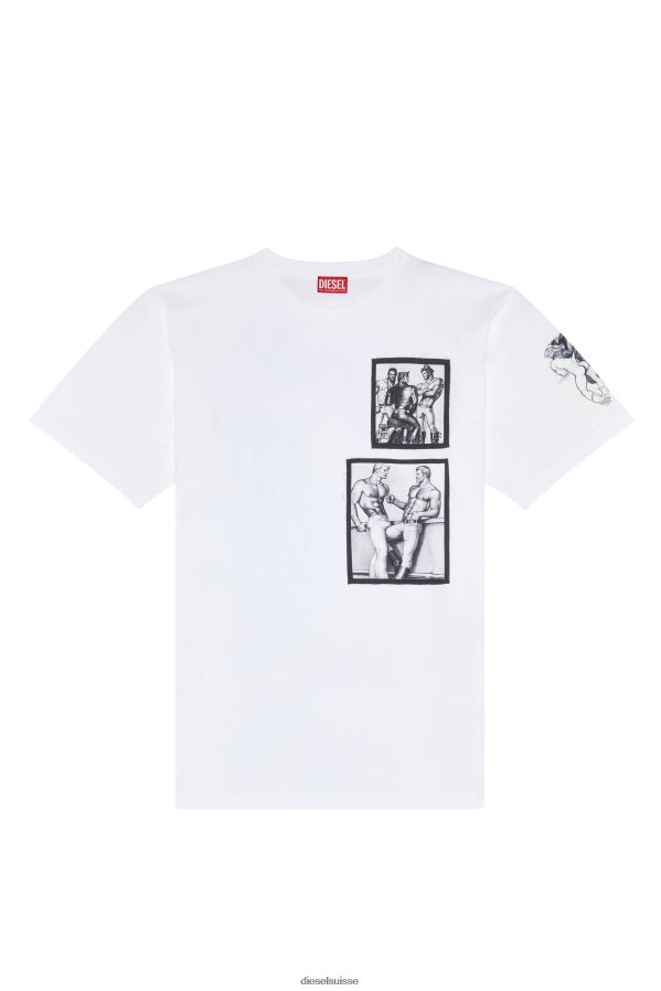 ch Diesel Hommes pr-t-nlabel-23a blanc 0R48H8263 vêtements