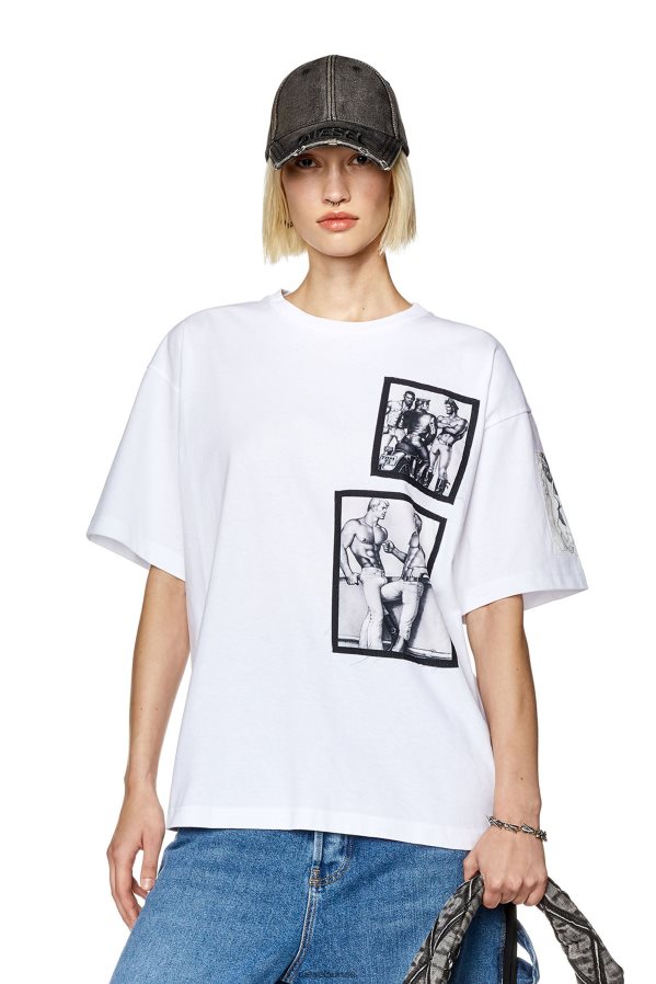 ch Diesel Hommes pr-t-nlabel-23a blanc 0R48H8263 vêtements