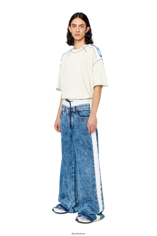 ch Diesel Hommes t-crahor-ss-g1 gris clair 0R48H8189 vêtements