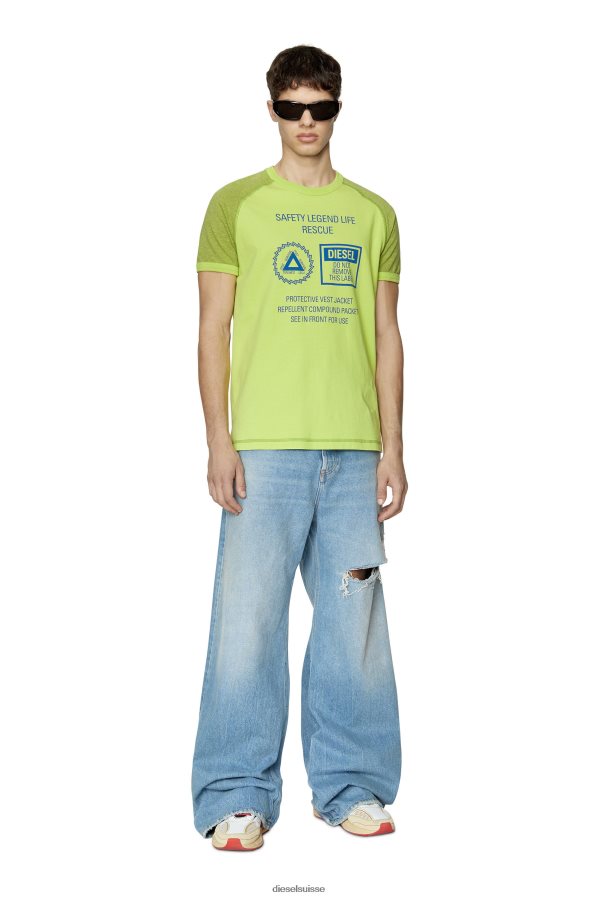 ch Diesel Hommes t-dieglan vert fluo 0R48H8203 vêtements