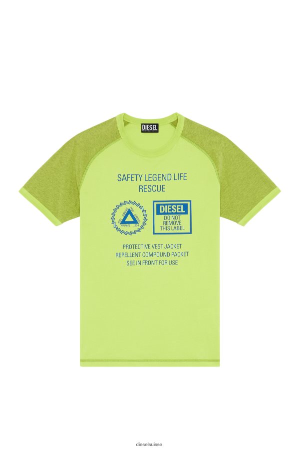 ch Diesel Hommes t-dieglan vert fluo 0R48H8203 vêtements