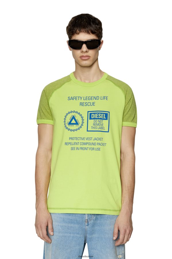 ch Diesel Hommes t-dieglan vert fluo 0R48H8203 vêtements