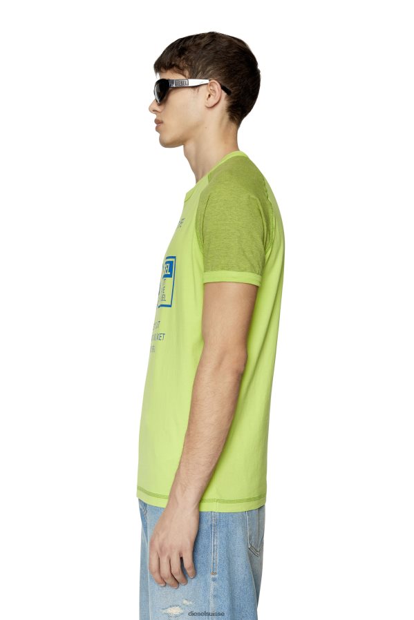 ch Diesel Hommes t-dieglan vert fluo 0R48H8203 vêtements
