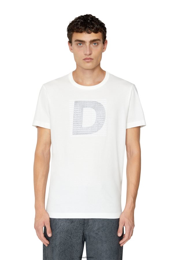 ch Diesel Hommes t-diegor-col blanc 0R48H8239 vêtements