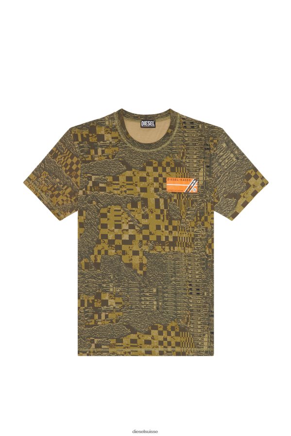 ch Diesel Hommes t-diegor-g1 olive verte 0R48H8232 vêtements