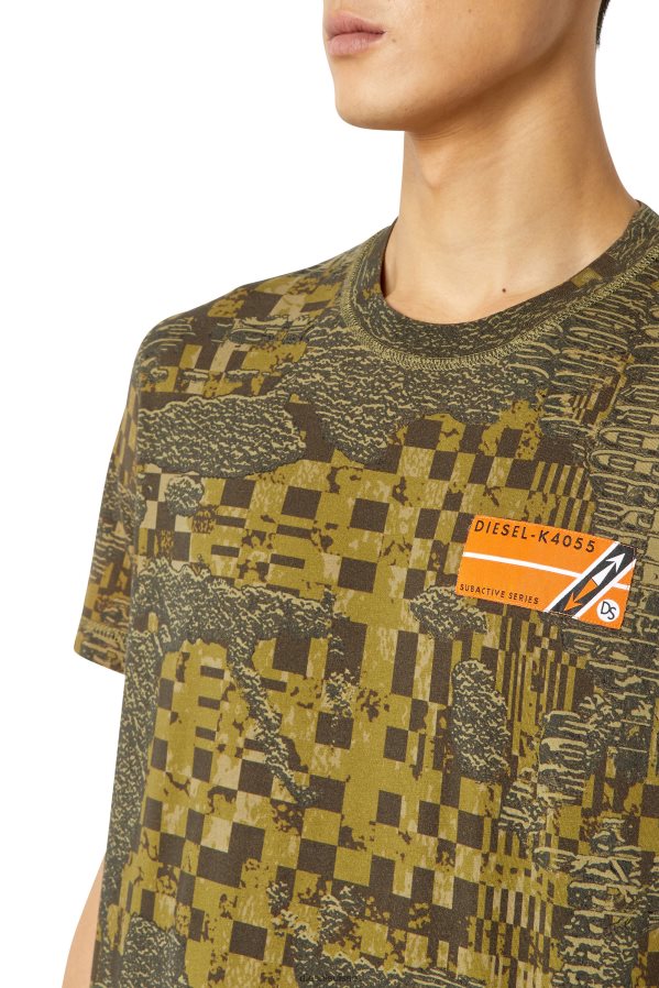 ch Diesel Hommes t-diegor-g1 olive verte 0R48H8232 vêtements