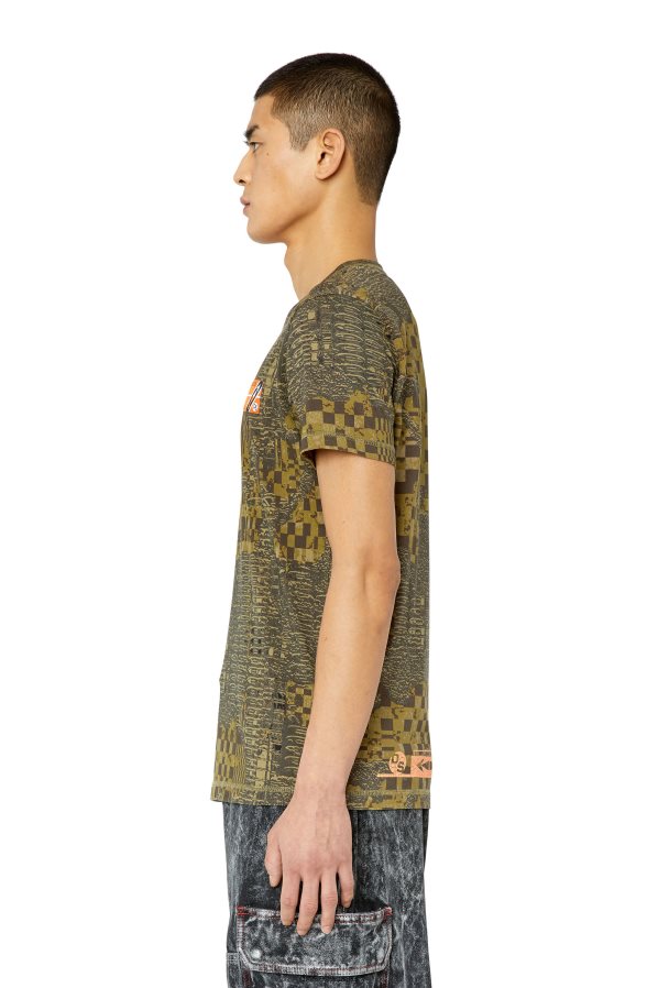 ch Diesel Hommes t-diegor-g1 olive verte 0R48H8232 vêtements
