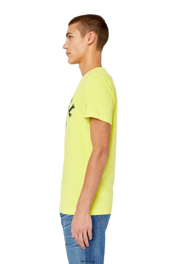 ch Diesel Hommes t-diegor-k56 jaune fluo 0R48H8170 vêtements