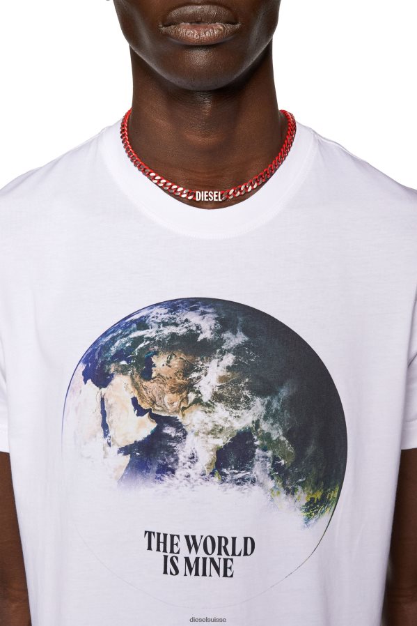 ch Diesel Hommes t-diegor-l4 blanc 0R48H8243 vêtements