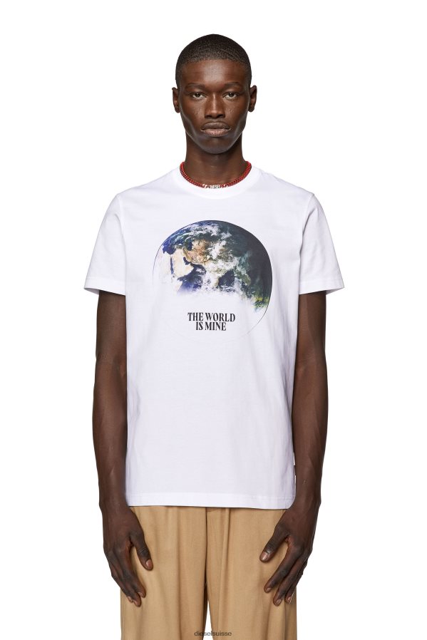 ch Diesel Hommes t-diegor-l4 blanc 0R48H8243 vêtements