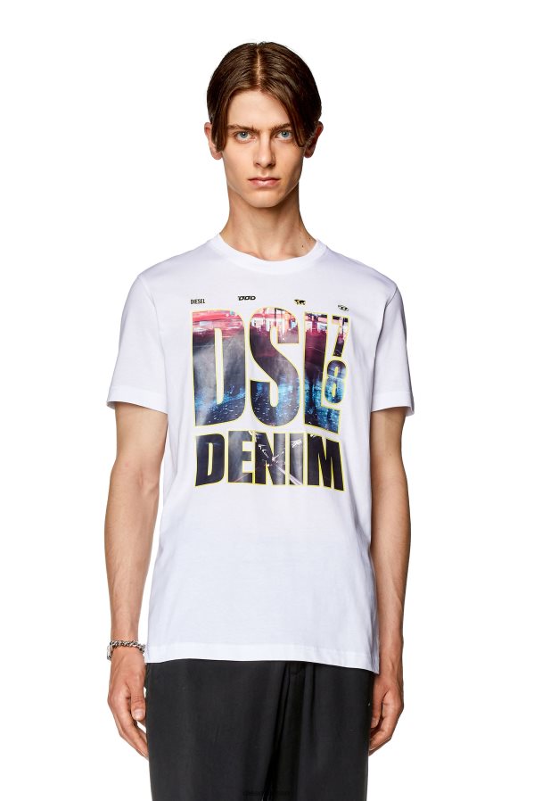 ch Diesel Hommes t-diegor-l7 blanc 0R48H8260 vêtements