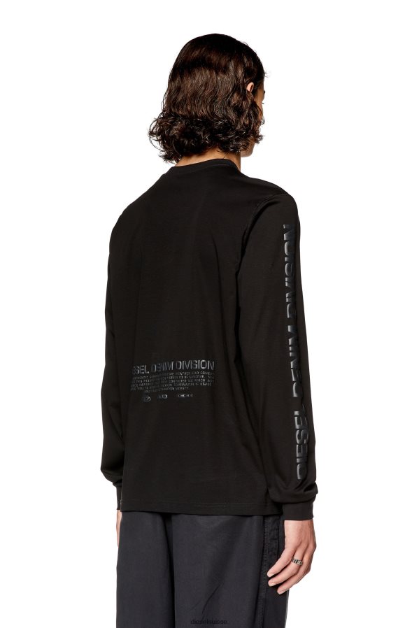 ch Diesel Hommes t-doit-ls-l4 noir 0R48H8280 vêtements