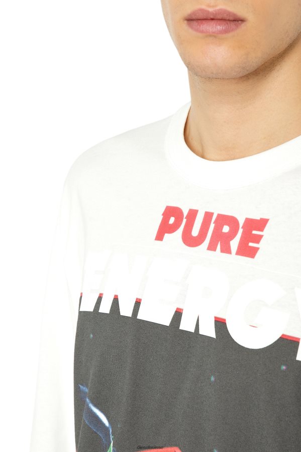 ch Diesel Hommes t-grue-ls-g4 blanc 0R48H8236 vêtements