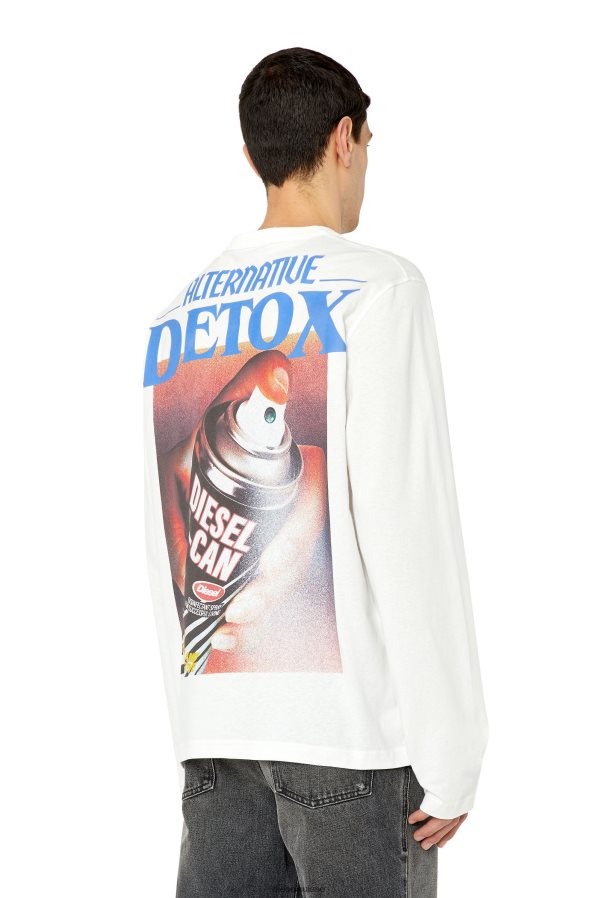 ch Diesel Hommes t-grue-ls-g4 blanc 0R48H8236 vêtements