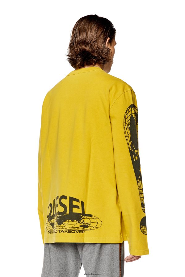 ch Diesel Hommes t-grue-ls-l3 jaune 0R48H8269 vêtements
