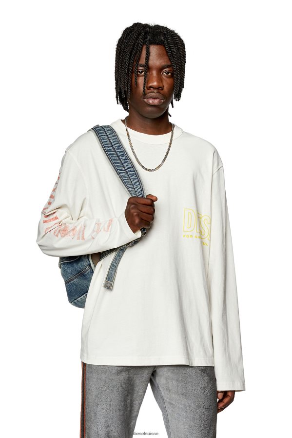 ch Diesel Hommes t-grue-ls-l5 blanc 0R48H8278 vêtements