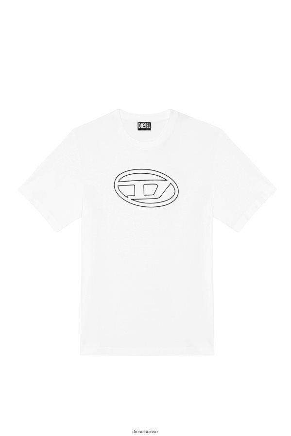 ch Diesel Hommes t-juste-bigoval blanc 0R48H8195 vêtements