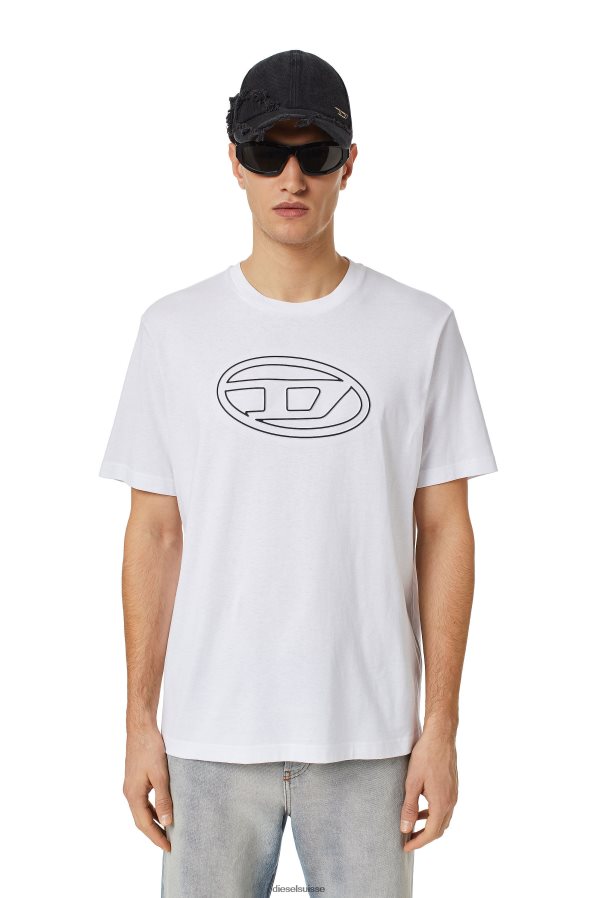ch Diesel Hommes t-juste-bigoval blanc 0R48H8195 vêtements
