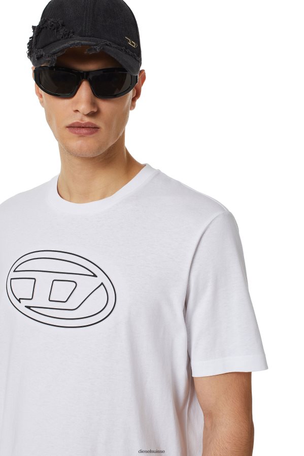 ch Diesel Hommes t-juste-bigoval blanc 0R48H8195 vêtements
