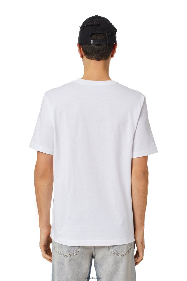 ch Diesel Hommes t-juste-bigoval blanc 0R48H8195 vêtements