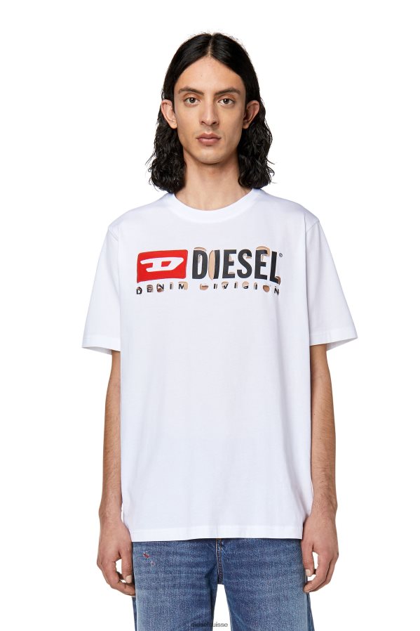 ch Diesel Hommes t-juste-divisé blanc 0R48H8284 vêtements