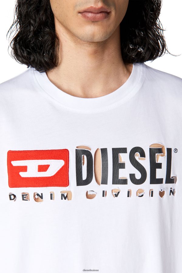 ch Diesel Hommes t-juste-divisé blanc 0R48H8284 vêtements