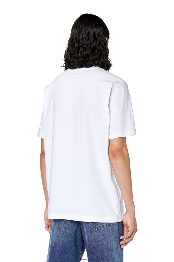 ch Diesel Hommes t-juste-divisé blanc 0R48H8284 vêtements