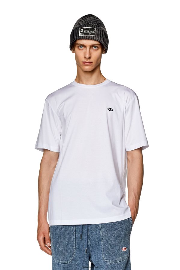 ch Diesel Hommes t-juste-doval-pj blanc 0R48H8198 vêtements