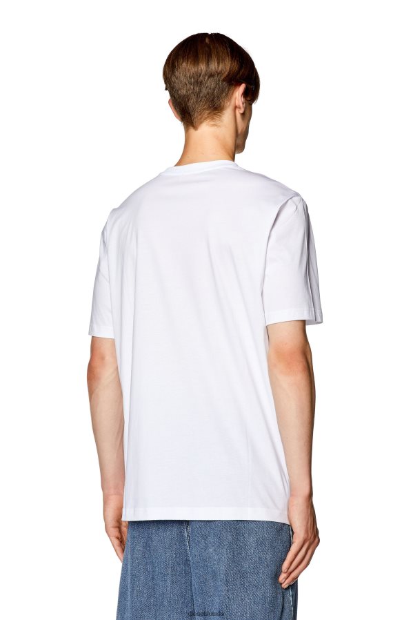 ch Diesel Hommes t-juste-doval-pj blanc 0R48H8198 vêtements