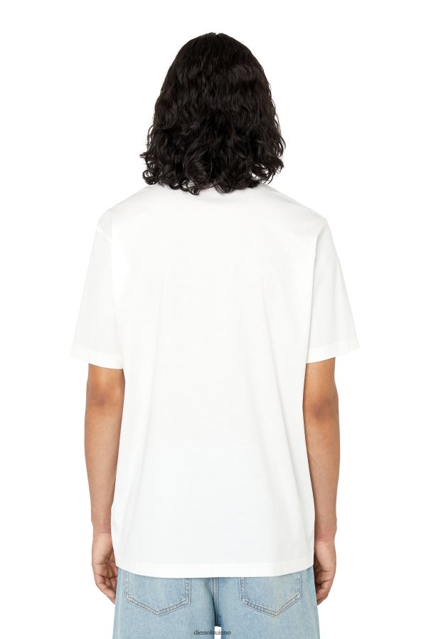 ch Diesel Hommes t-juste-doval-pj blanc 0R48H8249 vêtements