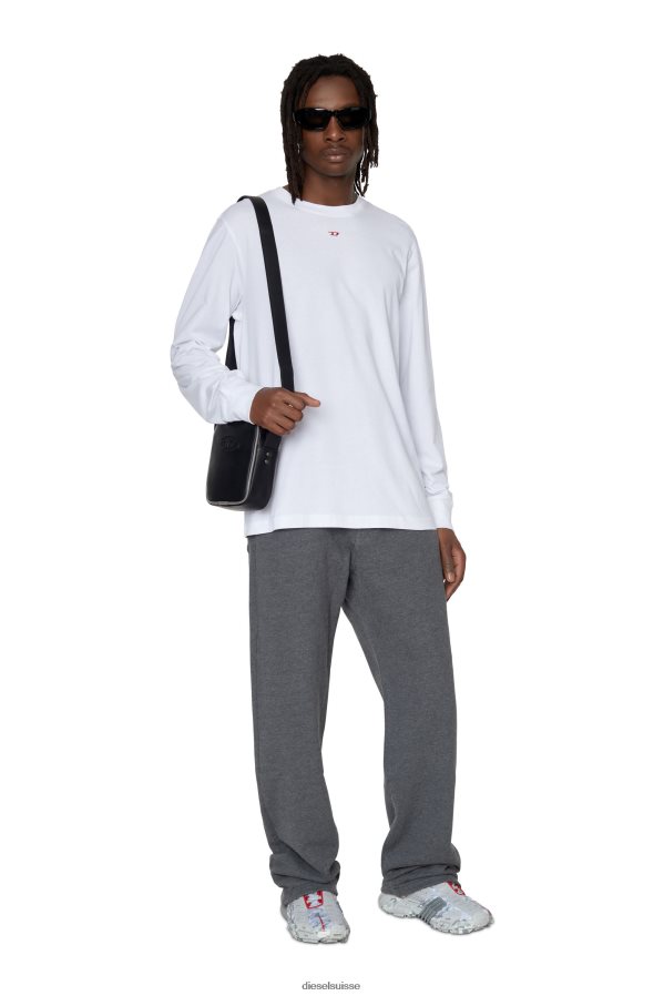 ch Diesel Hommes t-juste-ls-d blanc 0R48H8196 vêtements