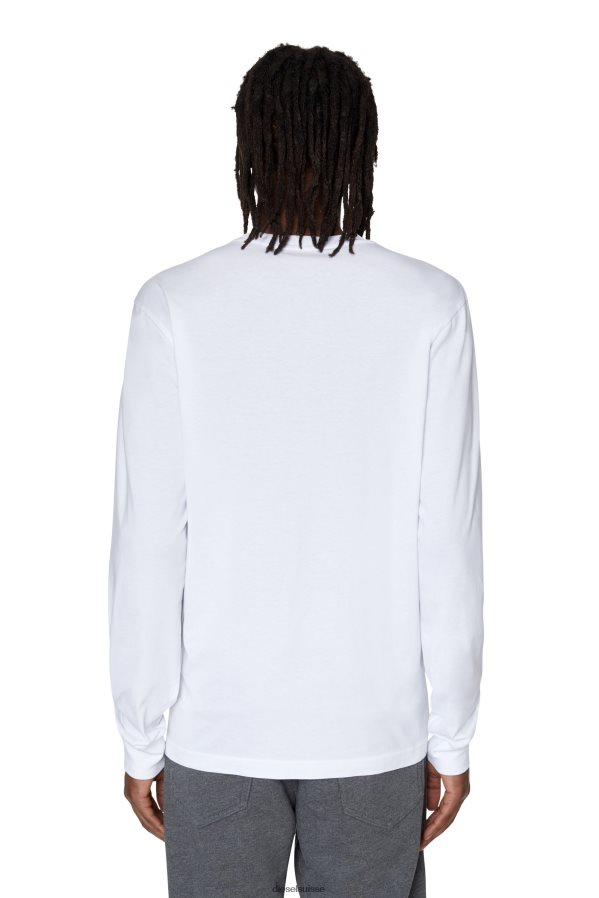 ch Diesel Hommes t-juste-ls-d blanc 0R48H8196 vêtements