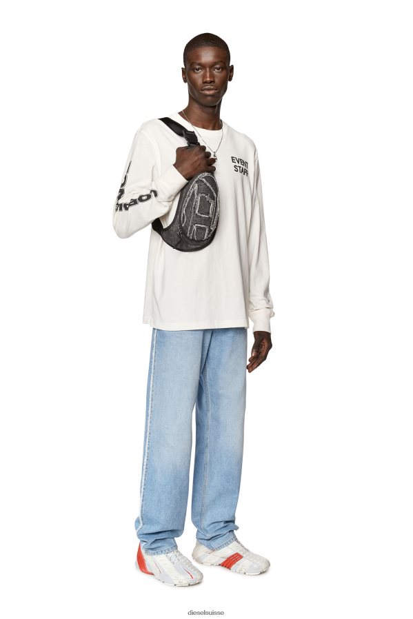 ch Diesel Hommes t-juste-ls-l3 blanc 0R48H8264 vêtements