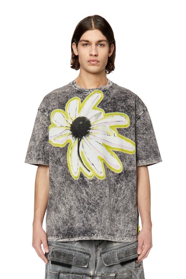 ch Diesel Hommes t-lavage-h3 noir 0R48H8235 vêtements