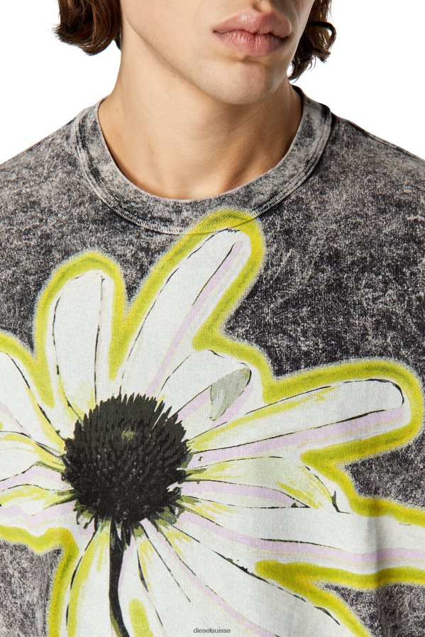 ch Diesel Hommes t-lavage-h3 noir 0R48H8235 vêtements