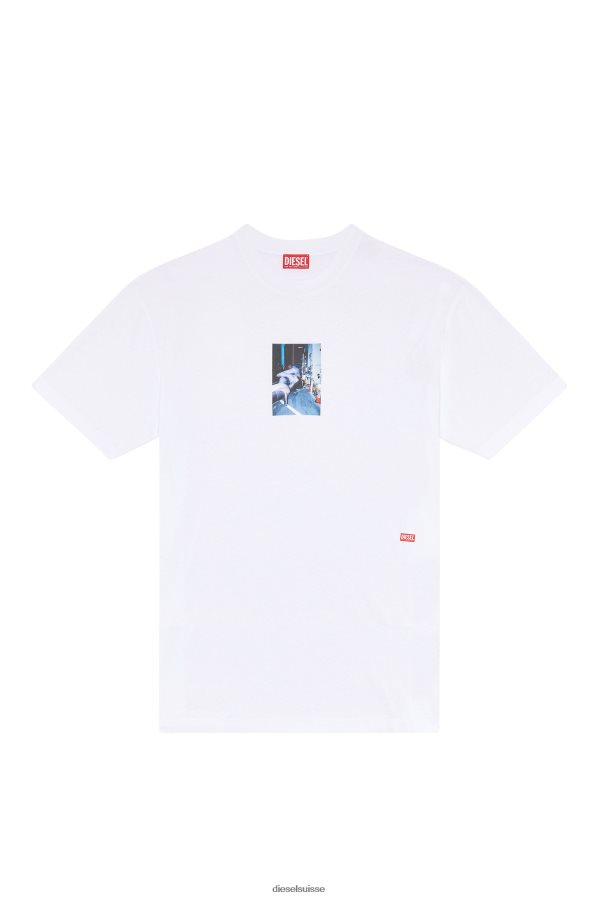 ch Diesel Hommes t-lavage-l3 blanc 0R48H8185 vêtements